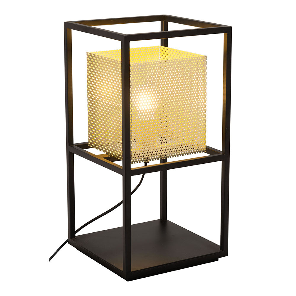 YVES TABLE LAMP GOLD & BLACK