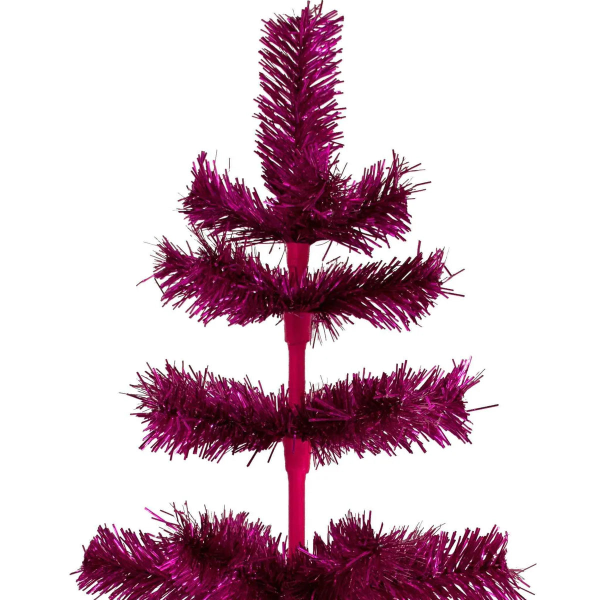 FUCHSIA TINSEL CHRISTMAS TREE