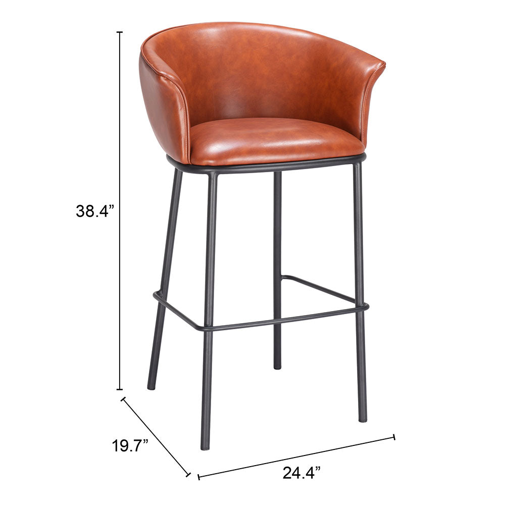 GARSTON BARSTOOL BROWN