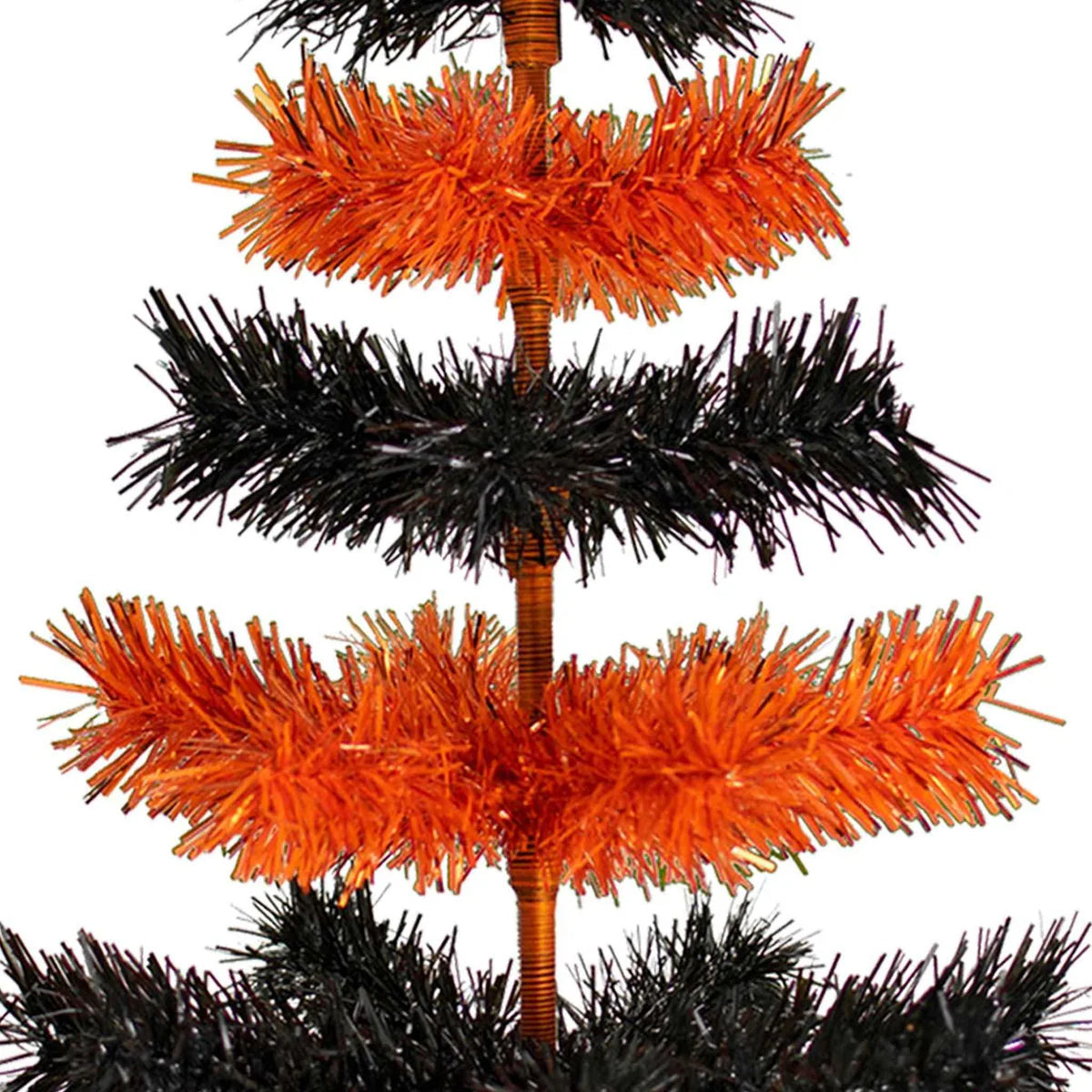 HALLOWEEN LAYERED TINSEL CHRISTMAS TREE