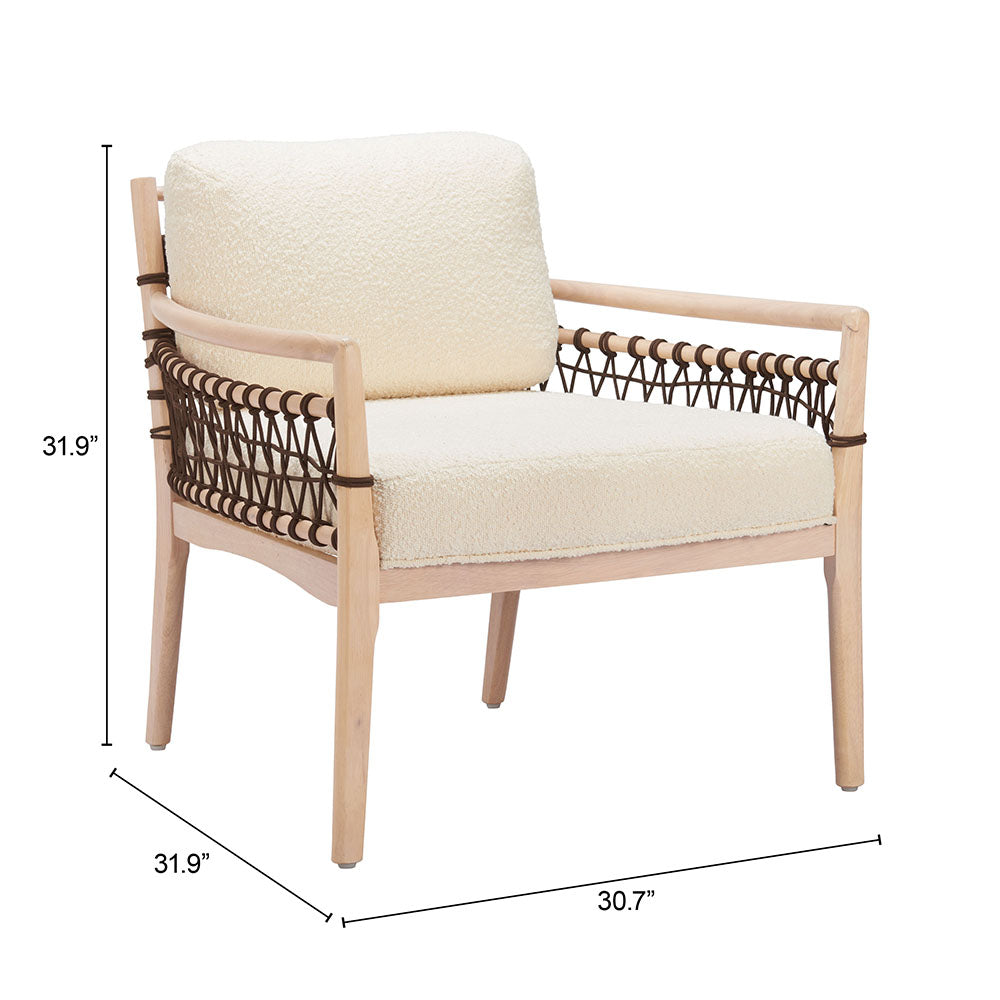 WEZLY ACCENT CHAIR LVORY