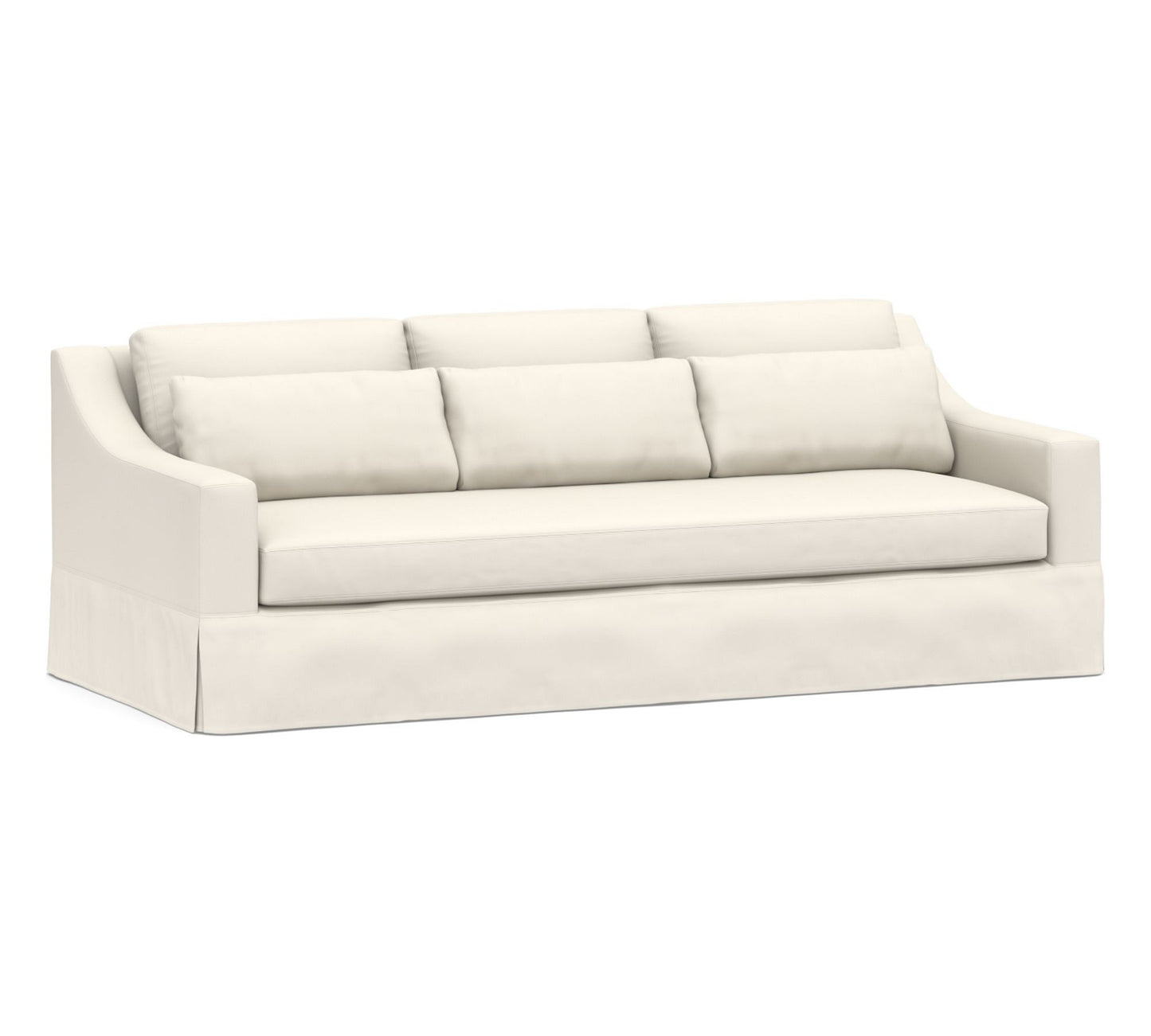 York Slope Arm Deep Seat Slipcovered Sofa | Grand Sofa 95"