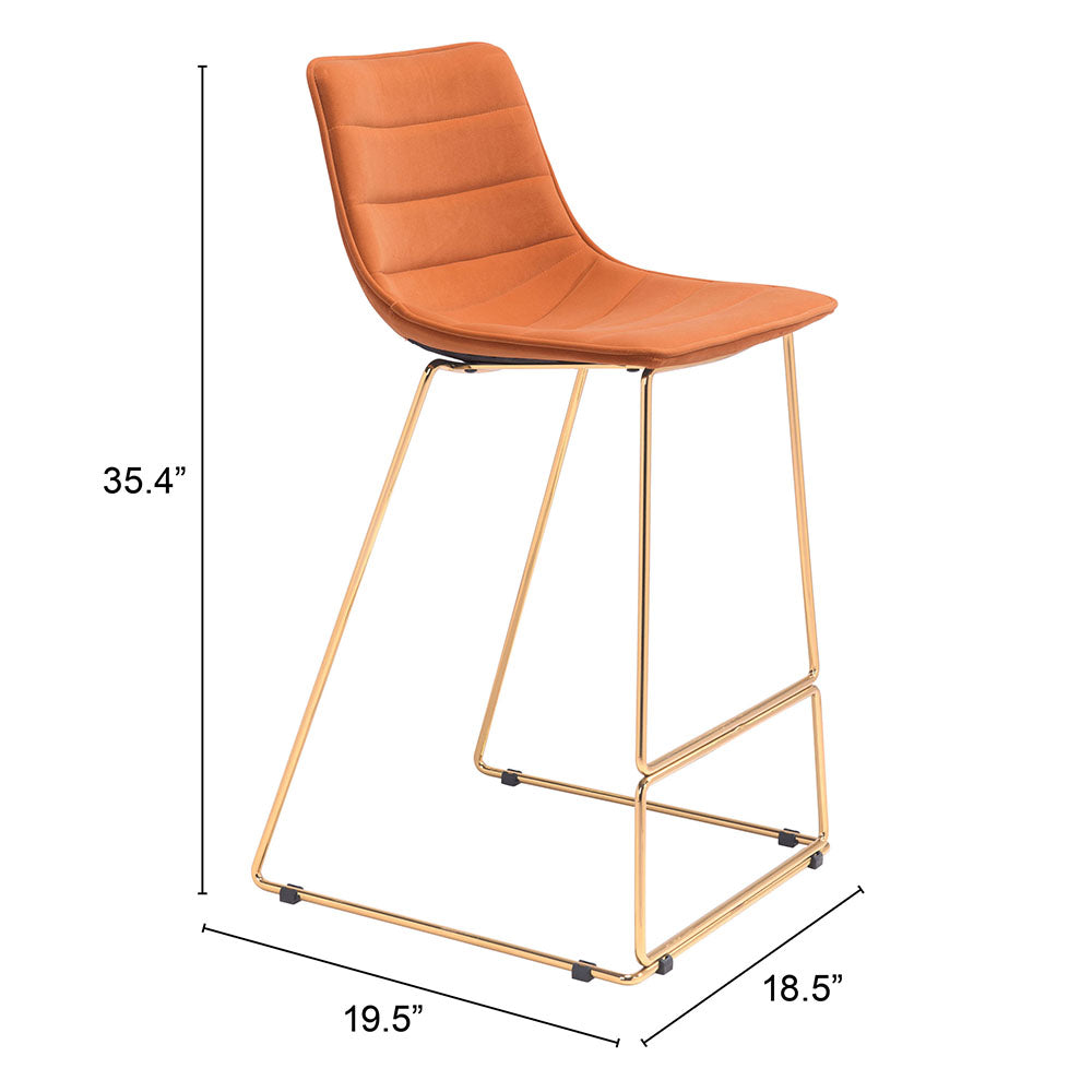 ADELE BARSTOOL ORANGE & GOLD