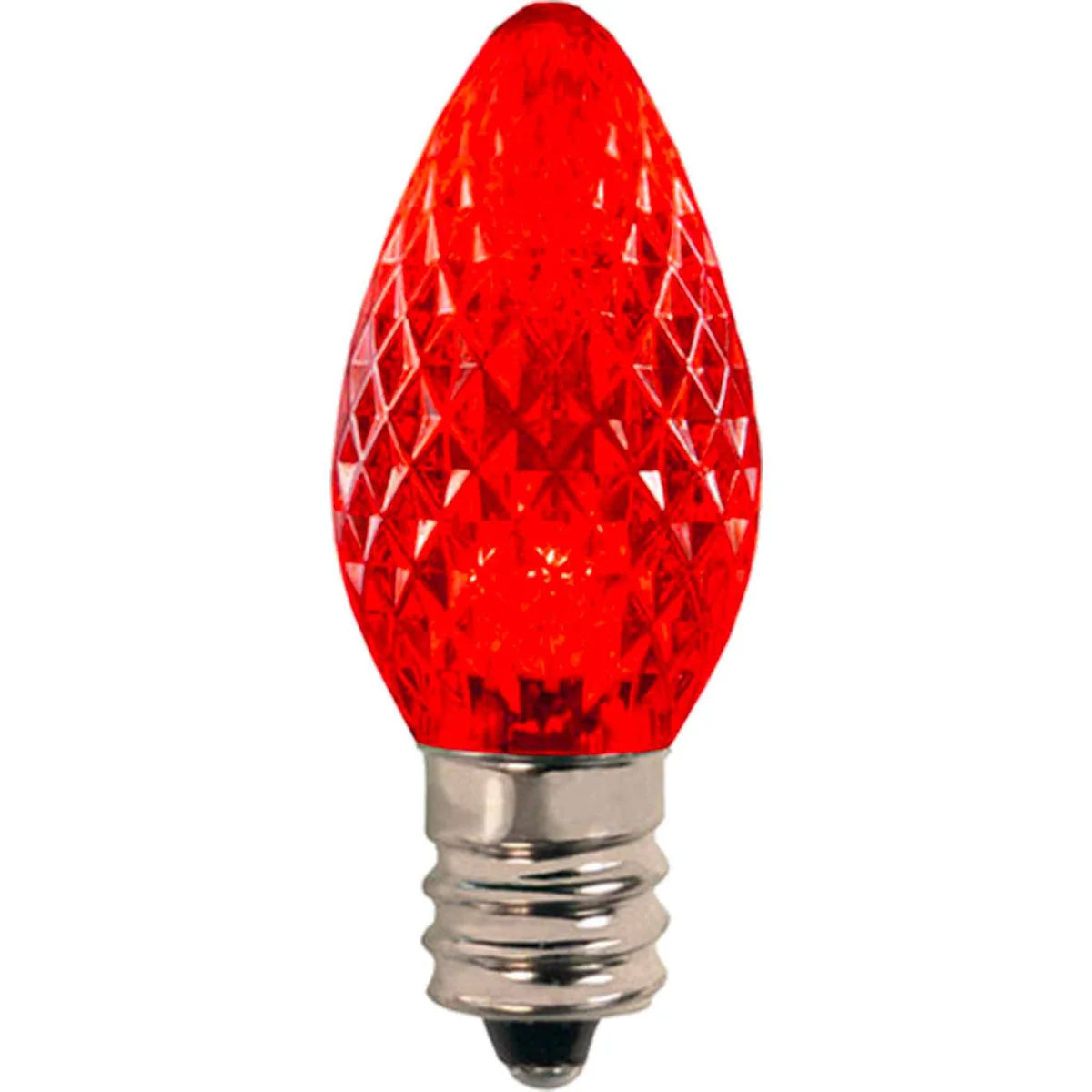 LED FACETED RED LIGHT BULBS