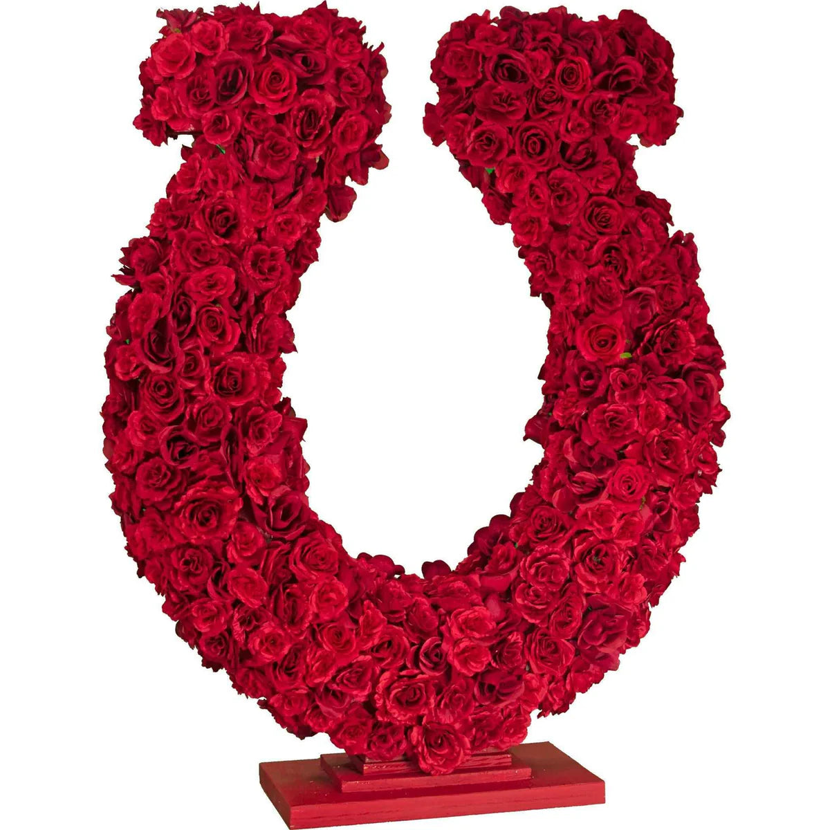 LUCKY ROSE PETAL HORSESHOE CENTERPIECE