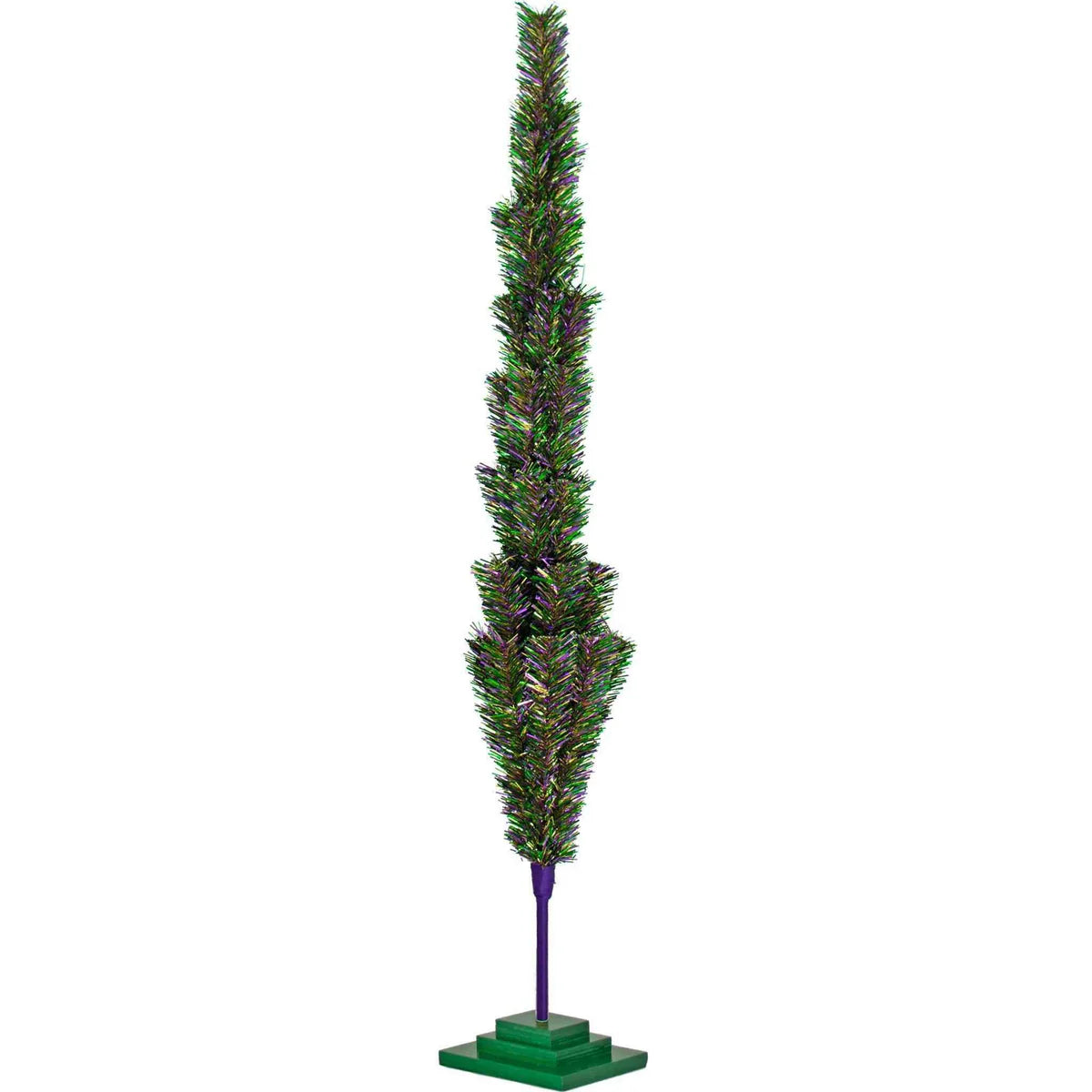 MARDI GRAS FIREWORK TINSEL CHRISTMAS TREE