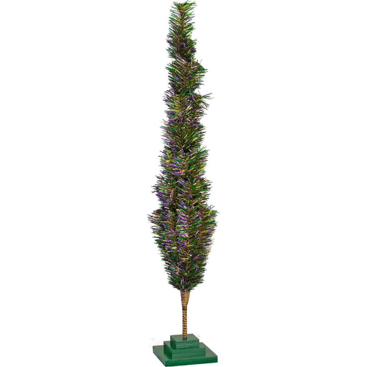 MARDI GRAS FIREWORK TINSEL CHRISTMAS TREE
