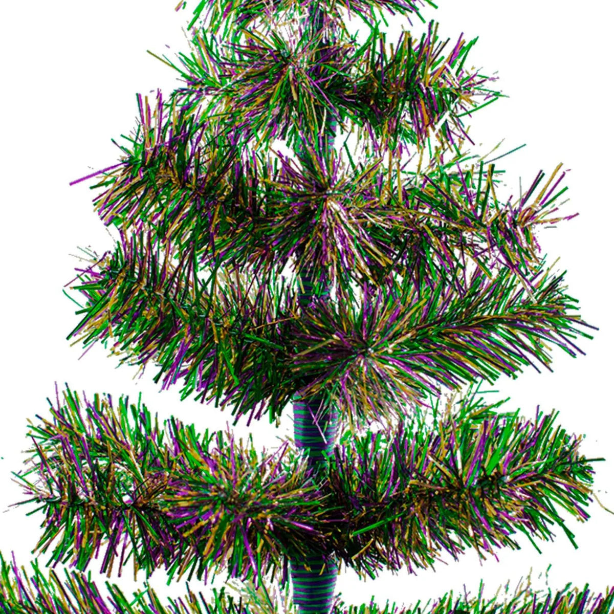 MARDI GRAS FIREWORK TINSEL CHRISTMAS TREE