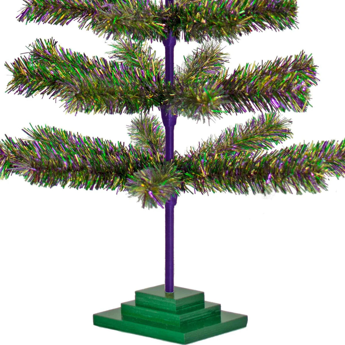 MARDI GRAS FIREWORK TINSEL CHRISTMAS TREE