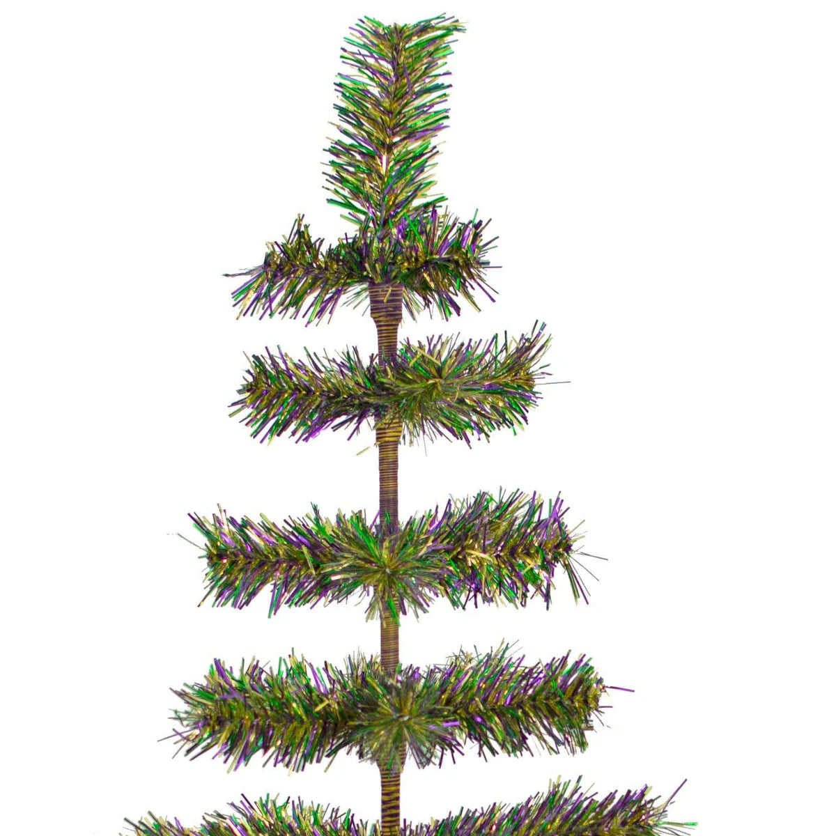 MARDI GRAS FIREWORK TINSEL CHRISTMAS TREE