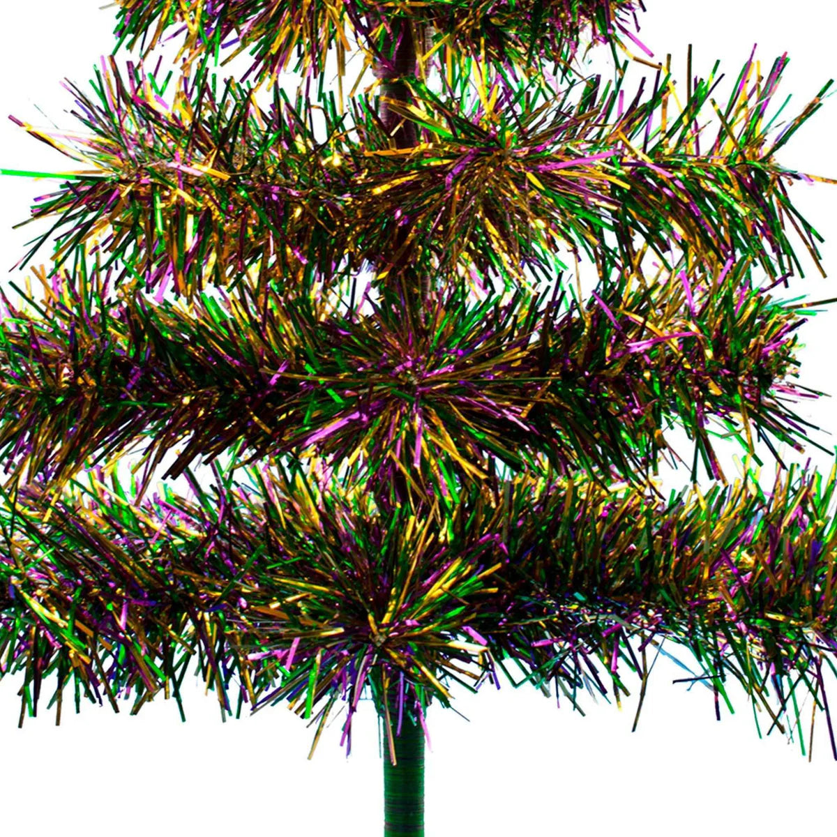 MARDI GRAS FIREWORK TINSEL CHRISTMAS TREE