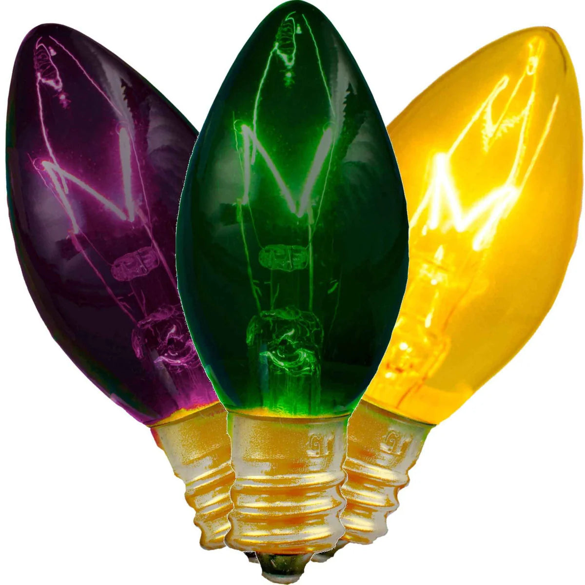 MARDI GRAS LIGHT BULBS