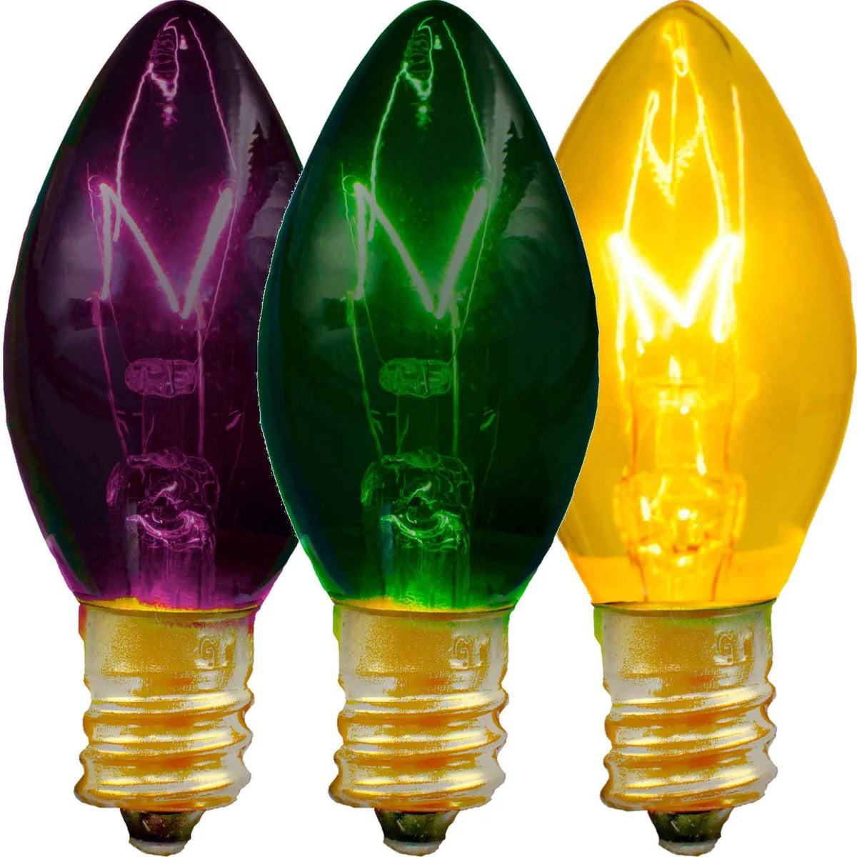 MARDI GRAS LIGHT BULBS