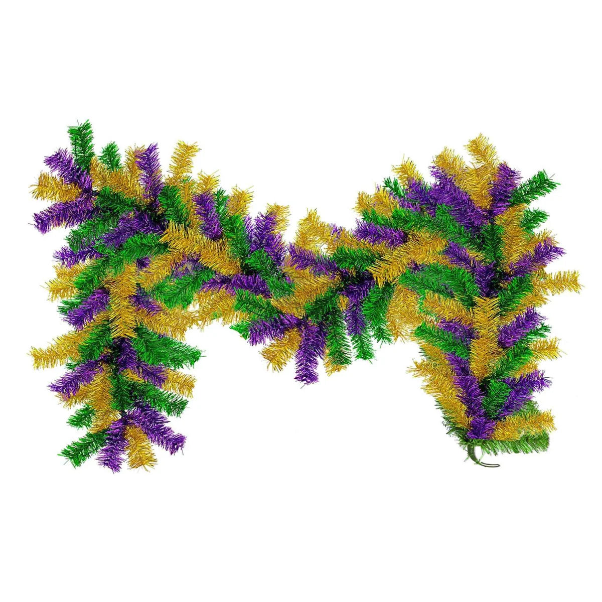 MARDI GRAS MIXED CHRISTMAS BRUSH GARLAND