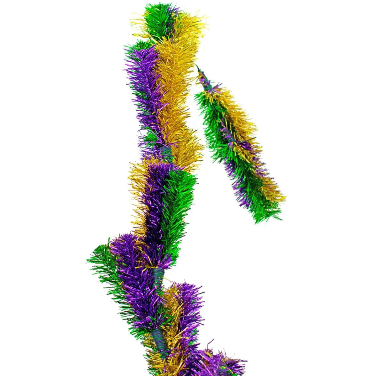 MARDI GRAS MIXED CHRISTMAS BRUSH GARLAND