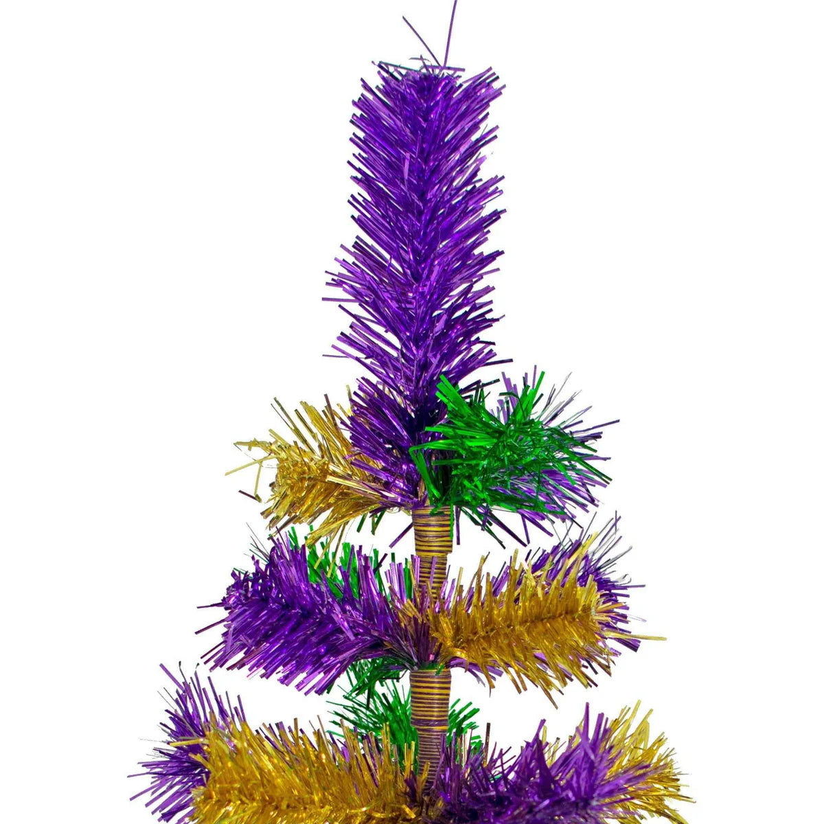 MARDI GRAS MIXED TINSEL CHRISTMAS TREES