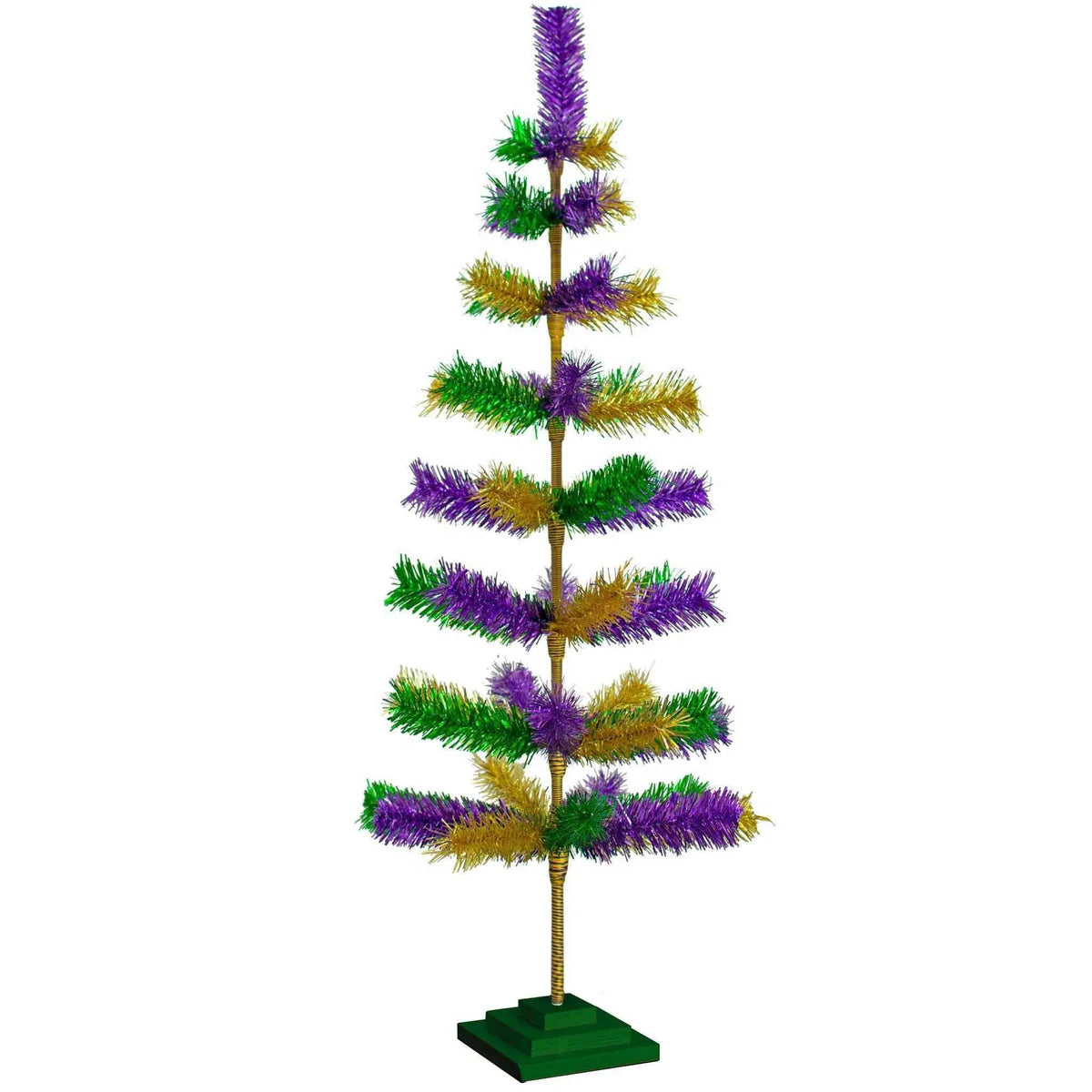 MARDI GRAS MIXED TINSEL CHRISTMAS TREES