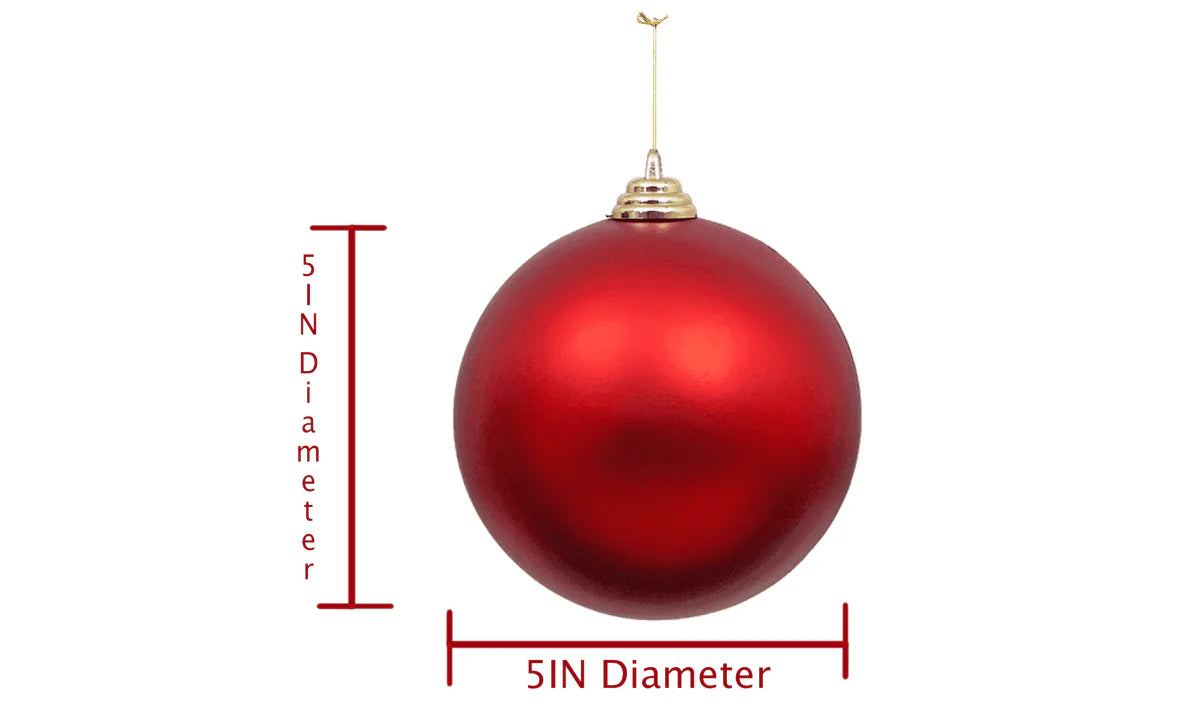 MATTE RED BALL ORNAMENTS