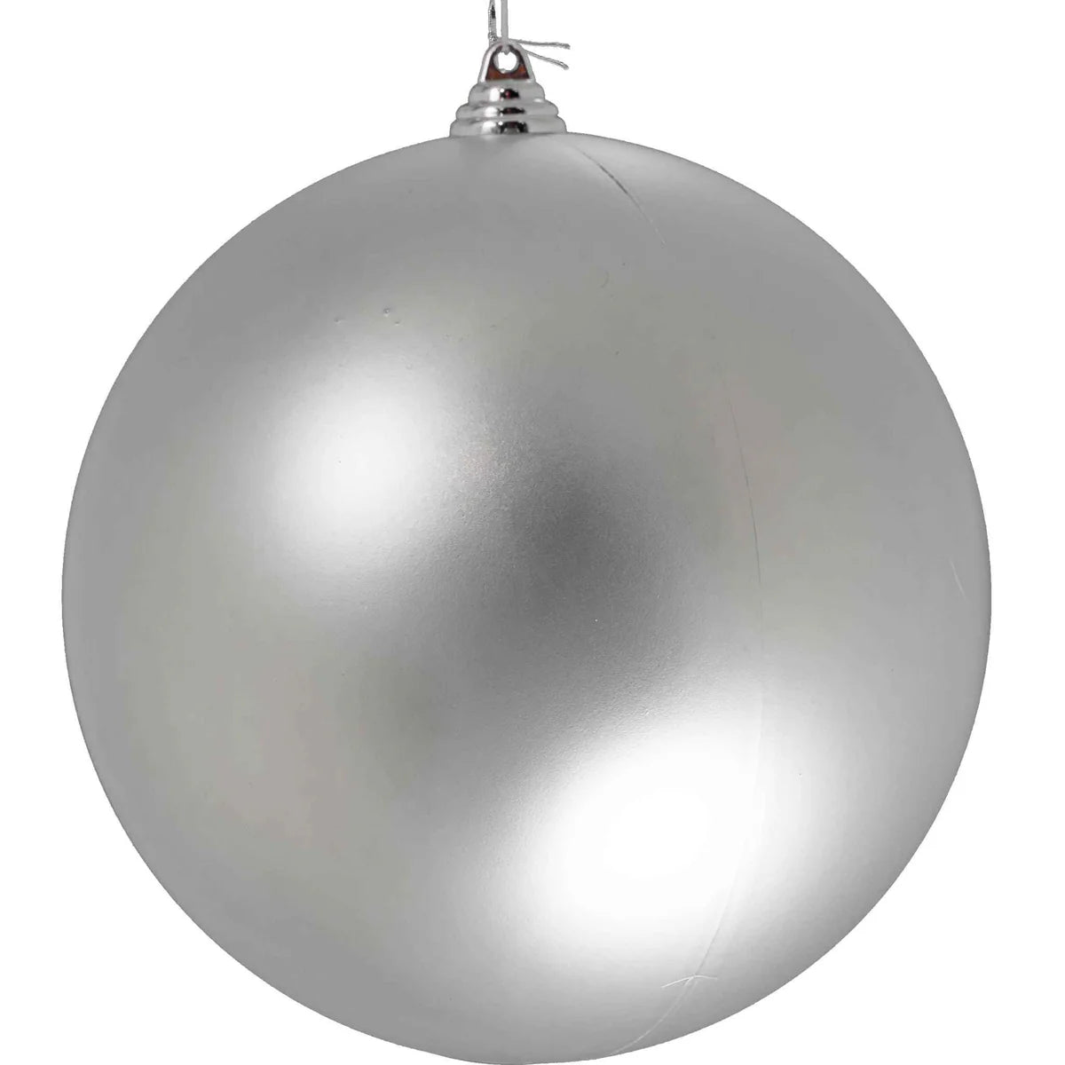 MATTE SILVER BALL ORNAMENTS