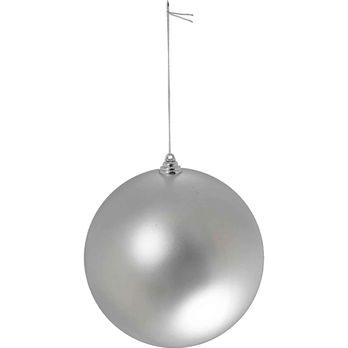 MATTE SILVER BALL ORNAMENTS