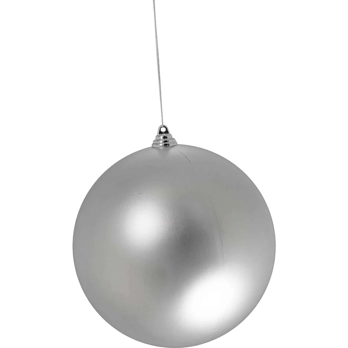 MATTE SILVER BALL ORNAMENTS