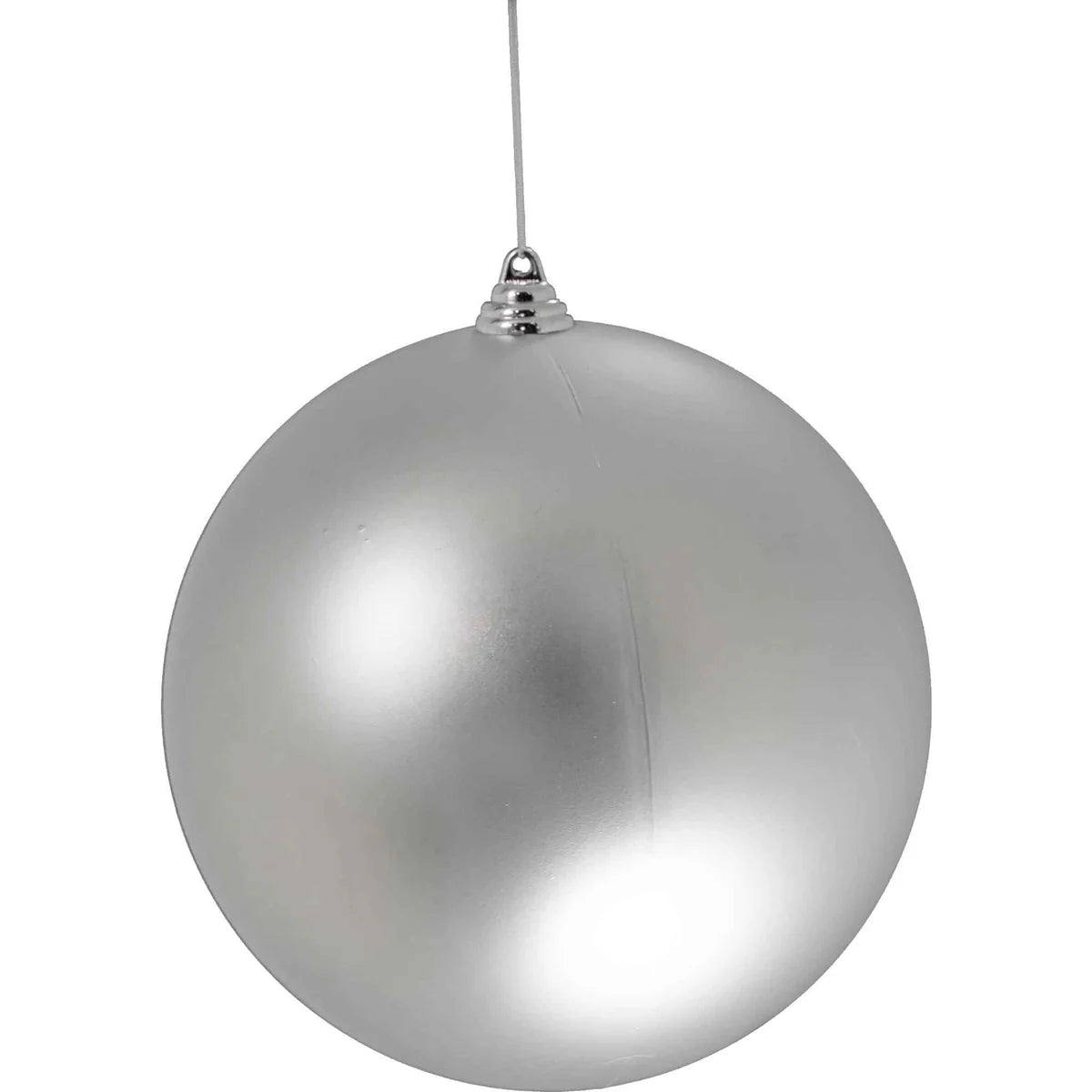 MATTE SILVER BALL ORNAMENTS