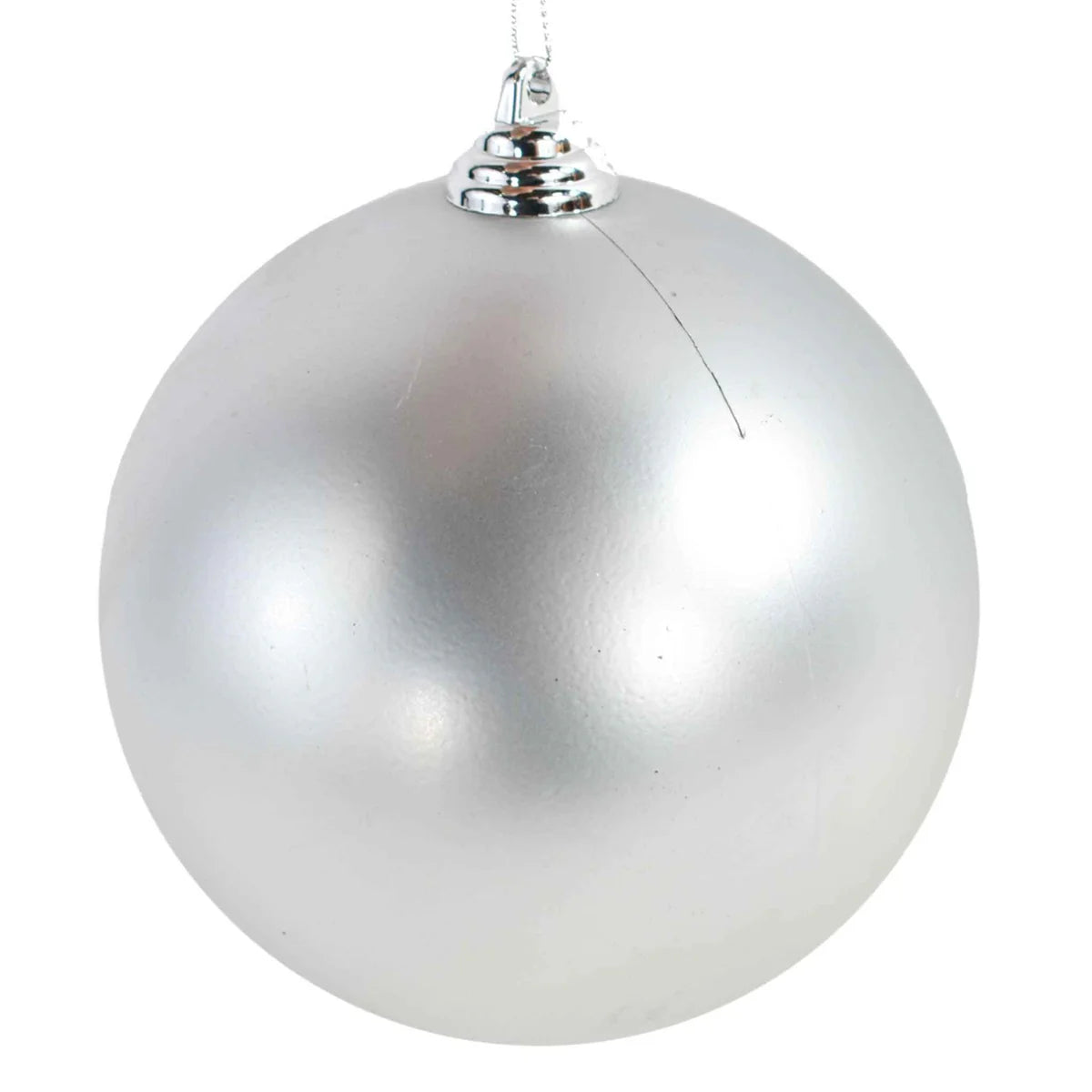 MATTE SILVER BALL ORNAMENTS