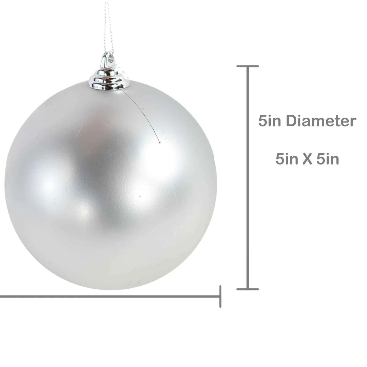 MATTE SILVER BALL ORNAMENTS