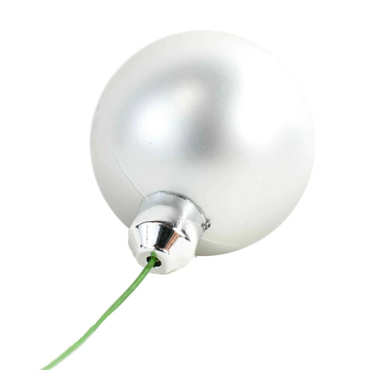 MATTE SILVER BALL ORNAMENTS