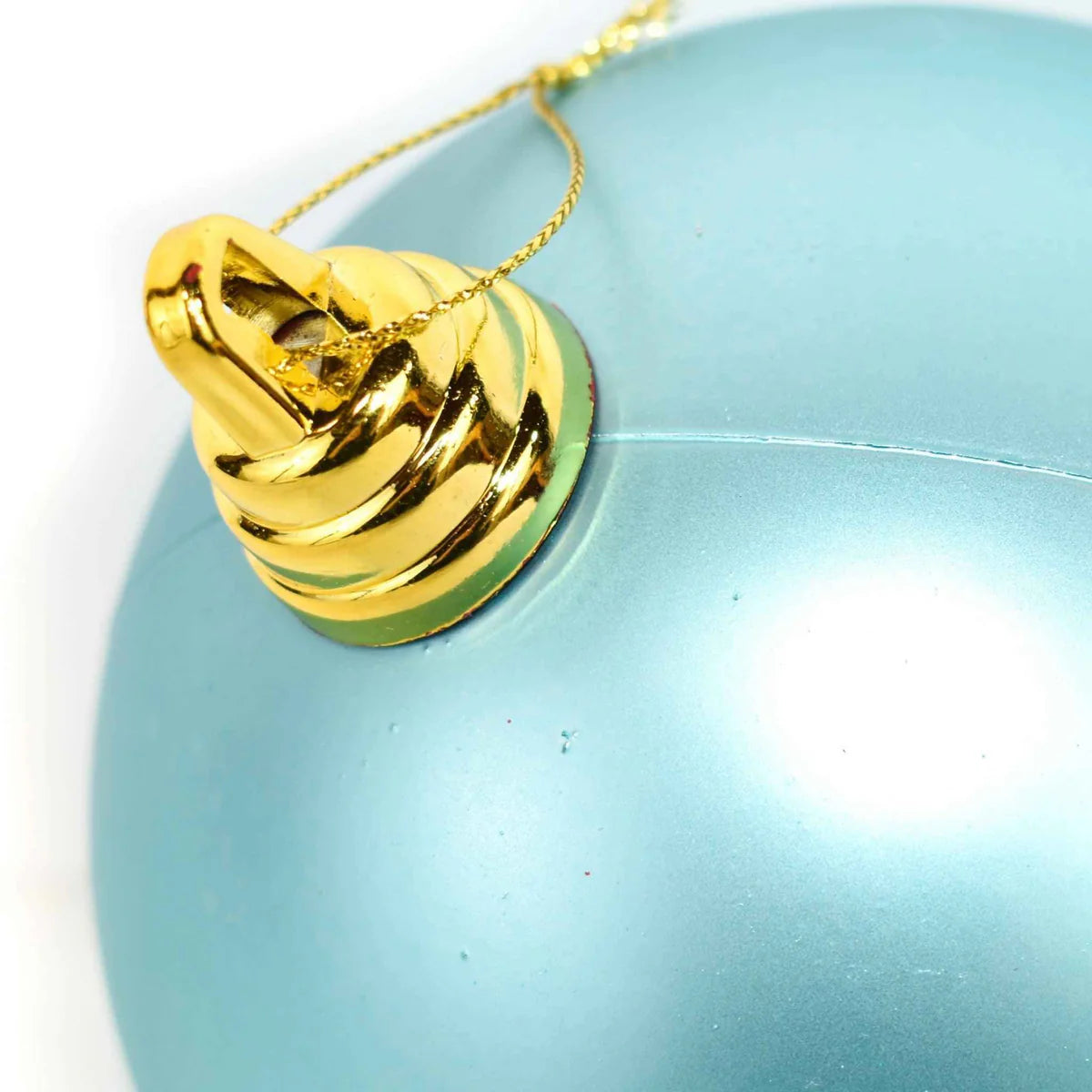 MATTE TEAL BALL ORNAMENTS