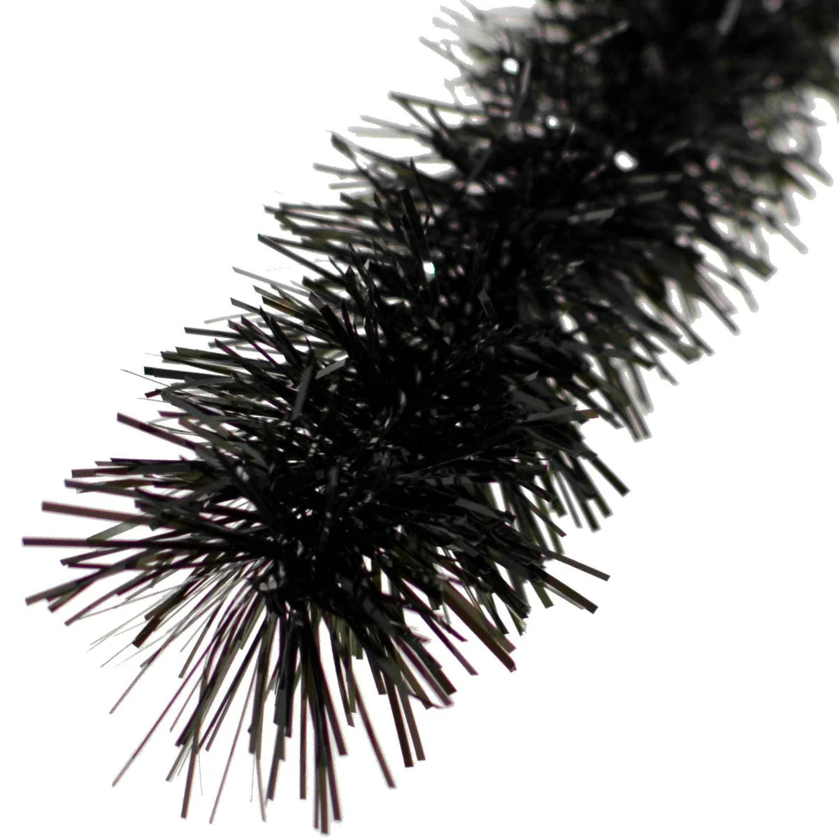 METALLIC BLACK TINSEL GARLAND