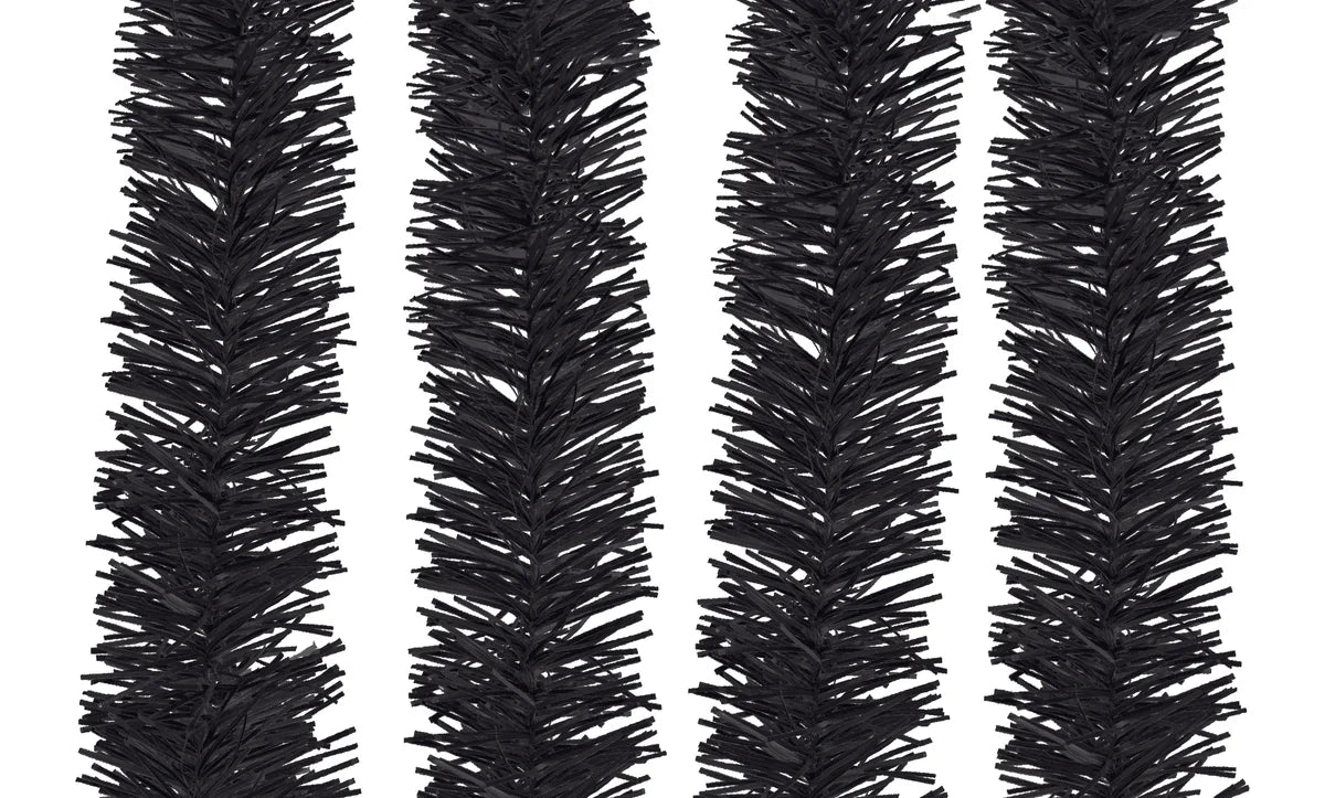 METALLIC BLACK TINSEL GARLAND