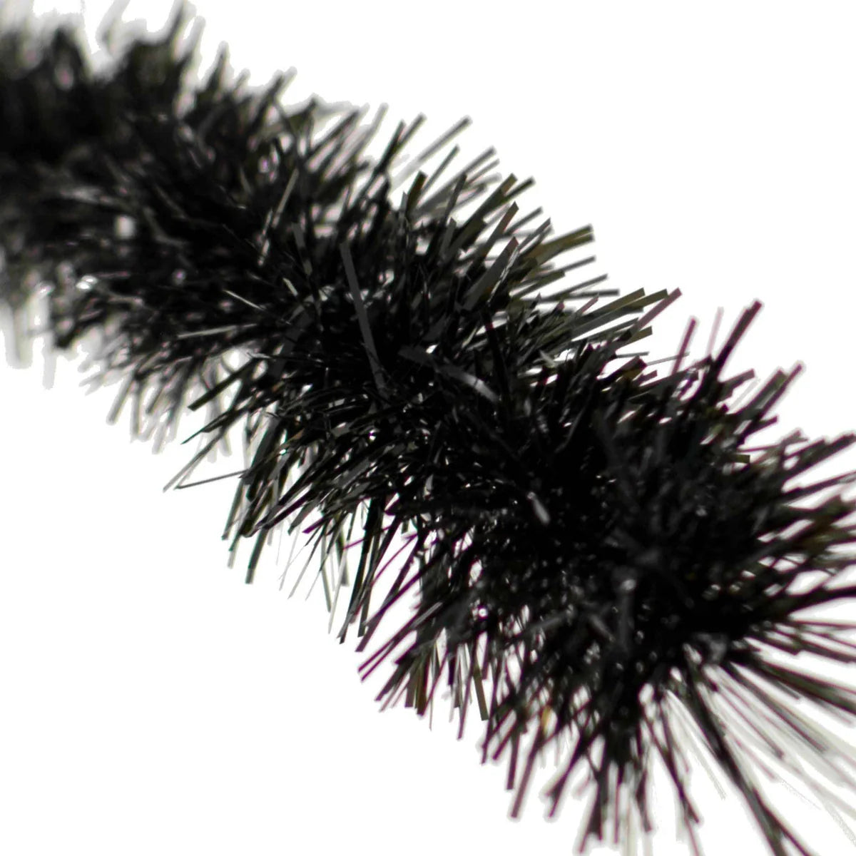 METALLIC BLACK TINSEL GARLAND
