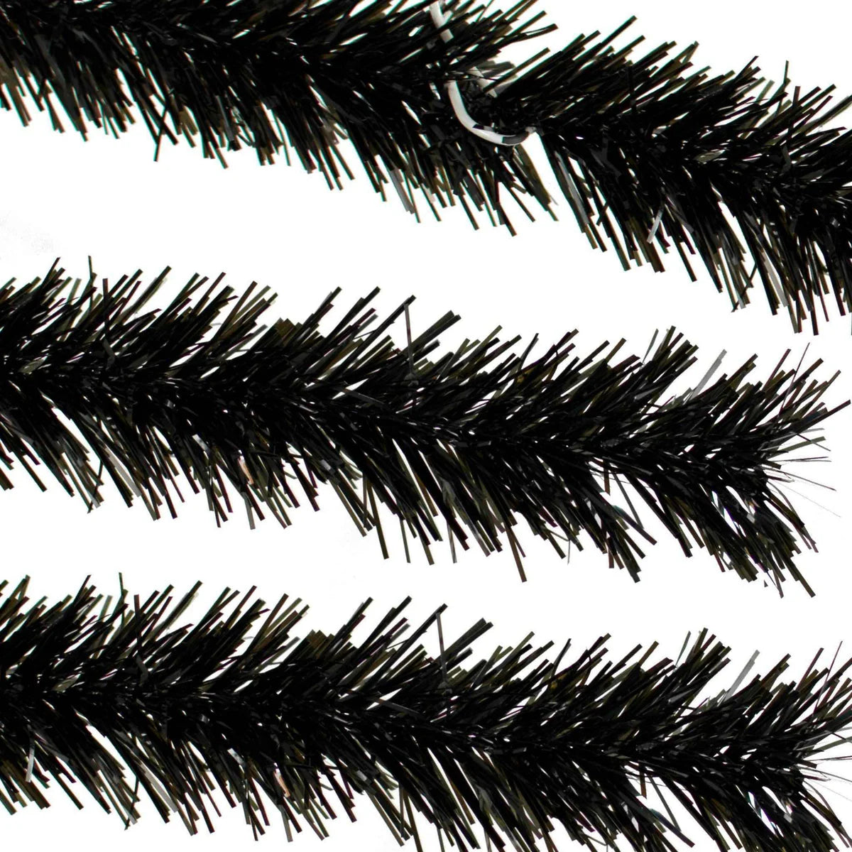 METALLIC BLACK TINSEL GARLAND