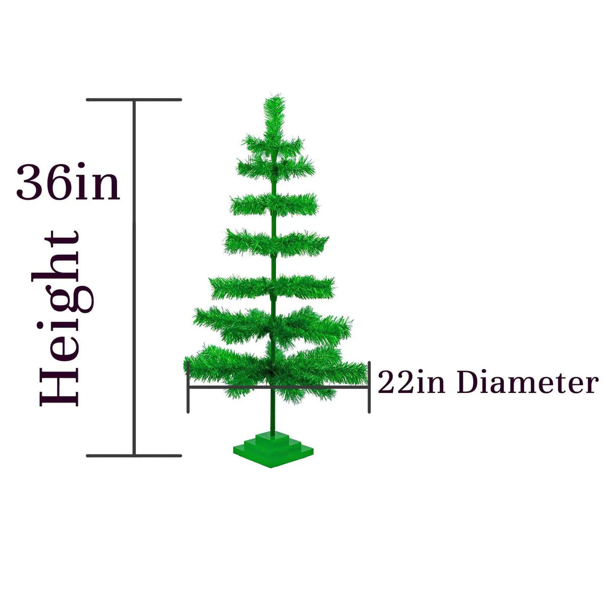 METALLIC GREEN CHRISTMAS TREE