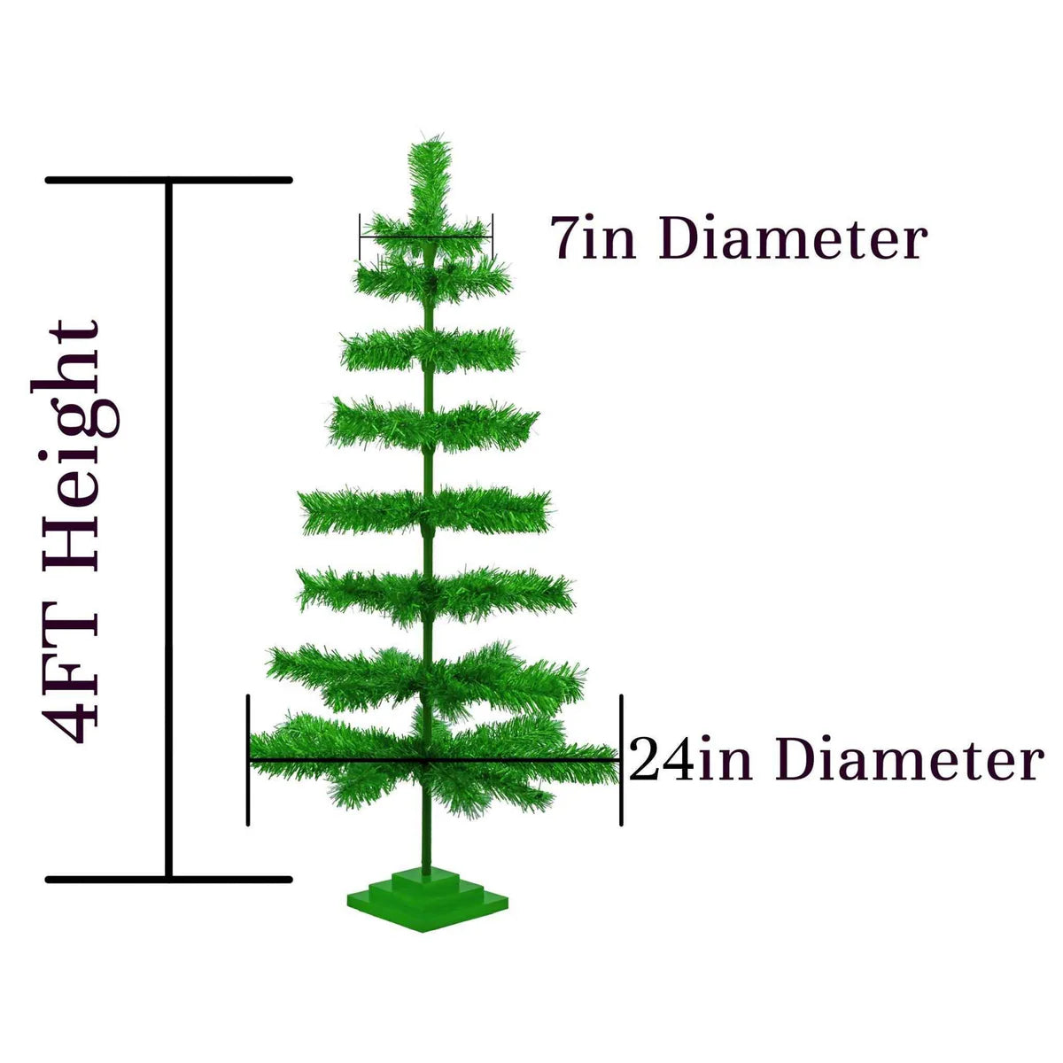 METALLIC GREEN CHRISTMAS TREE