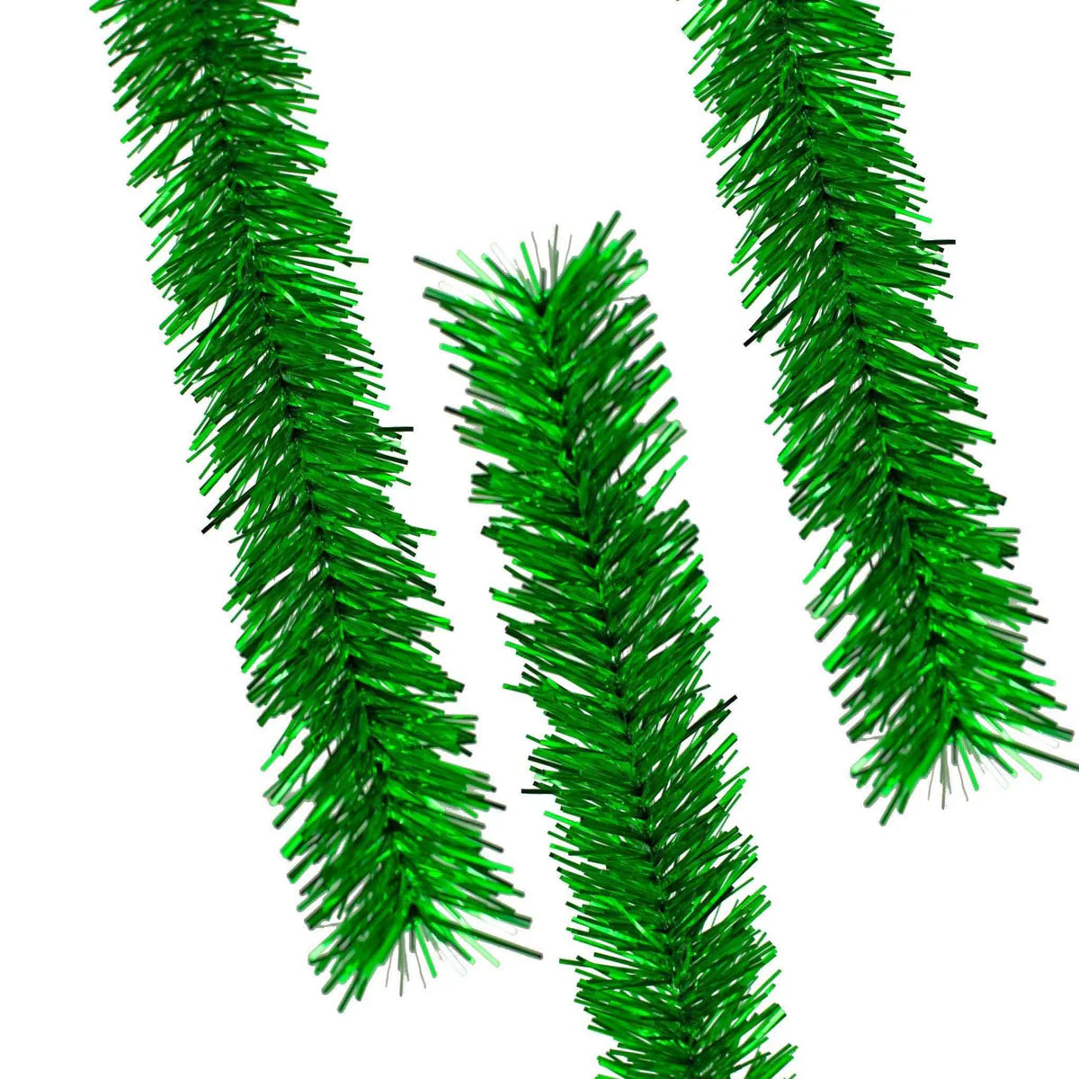 METALLIC GREEN TINSEL GARLAND