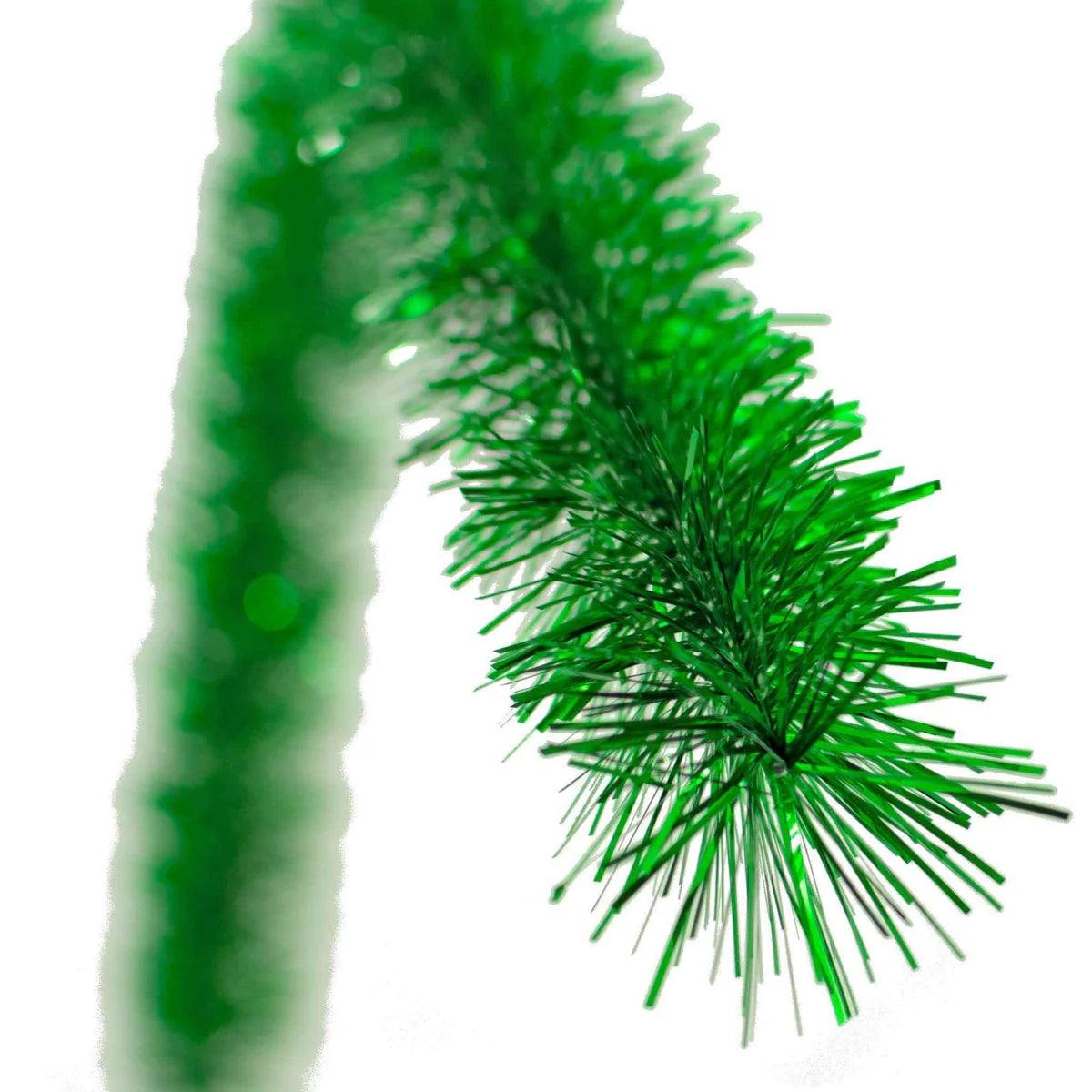METALLIC GREEN TINSEL GARLAND