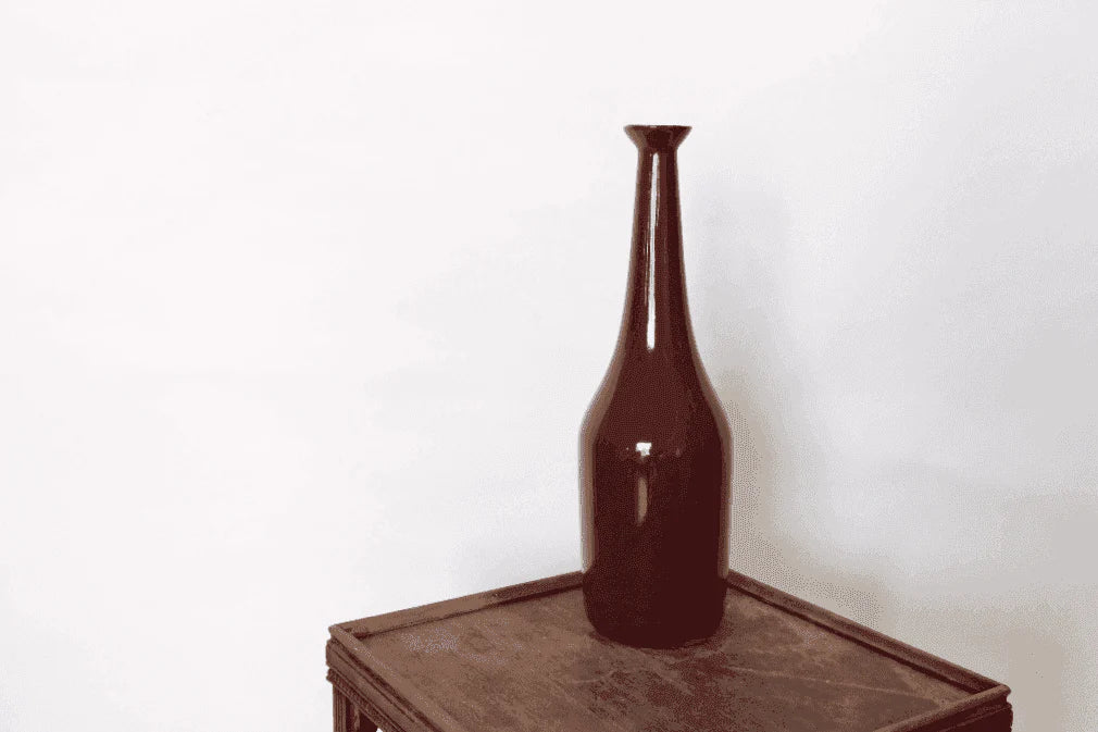 MILK BOTTLE SHAPED CERAMIC VASE
