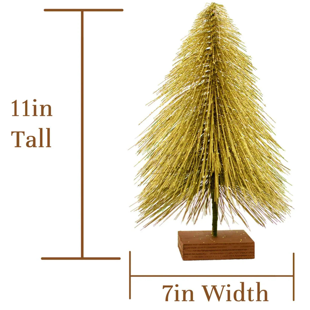 MINI GOLD BOTTLEBRUSH CHRISTMAS TREE