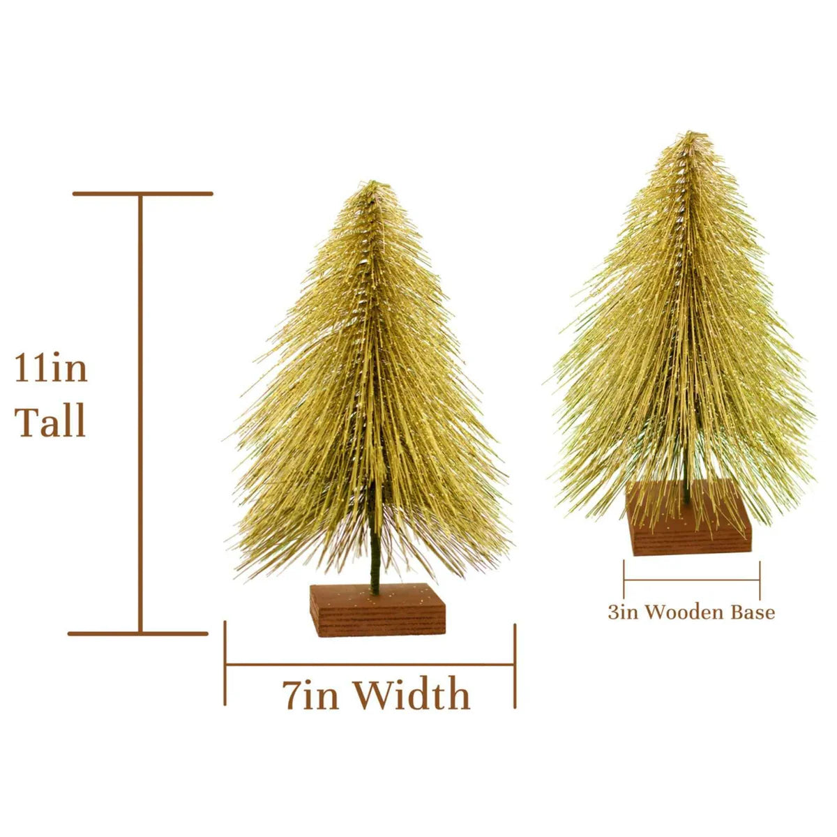 MINI GOLD BOTTLEBRUSH CHRISTMAS TREE