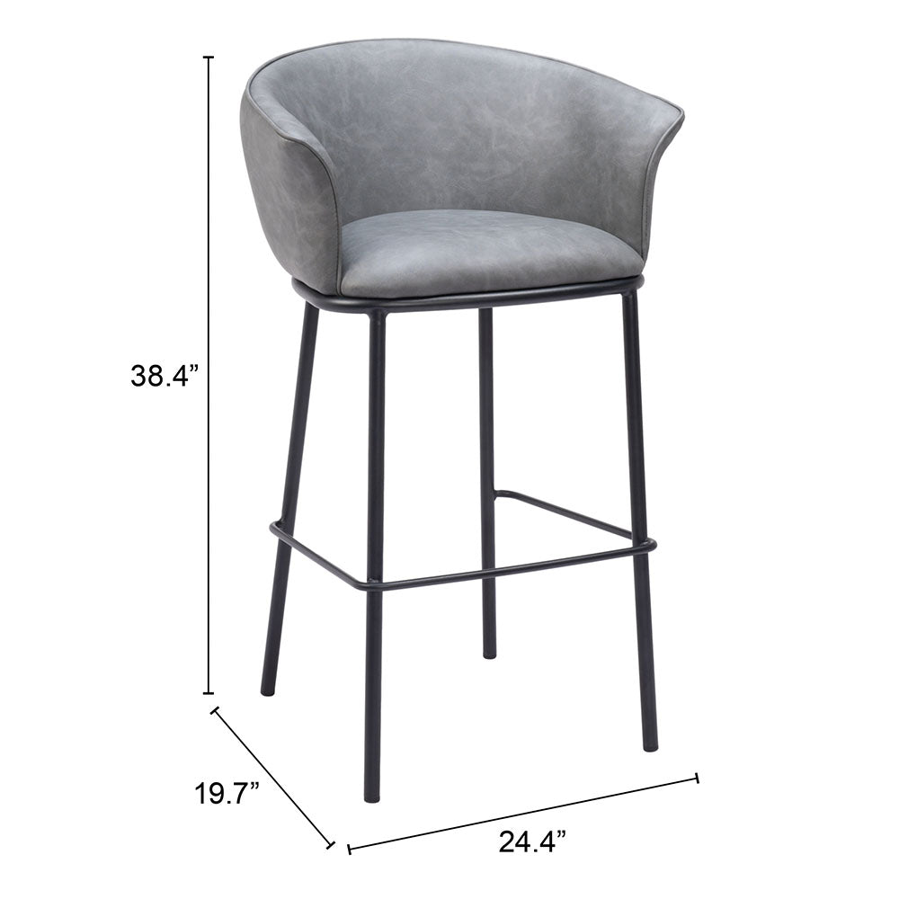 GARSTON BARSTOOL GRAY