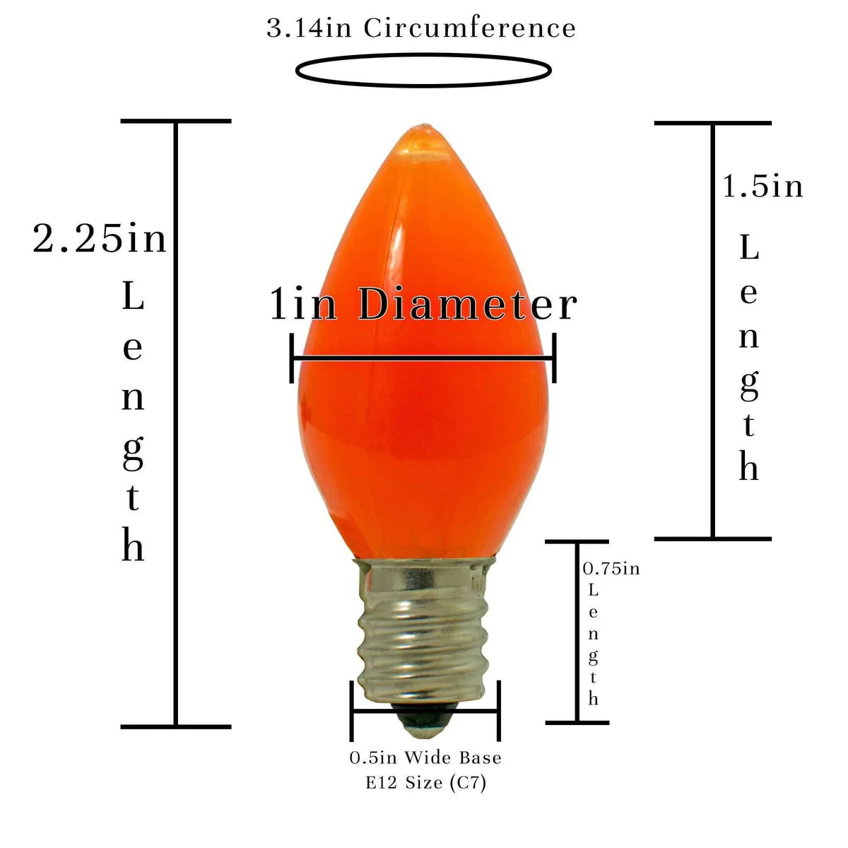 ORANGE SOLID LED LIGHT BULBS