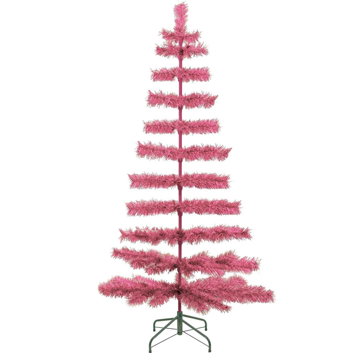 PINK TINSEL CHRISTMAS TREE