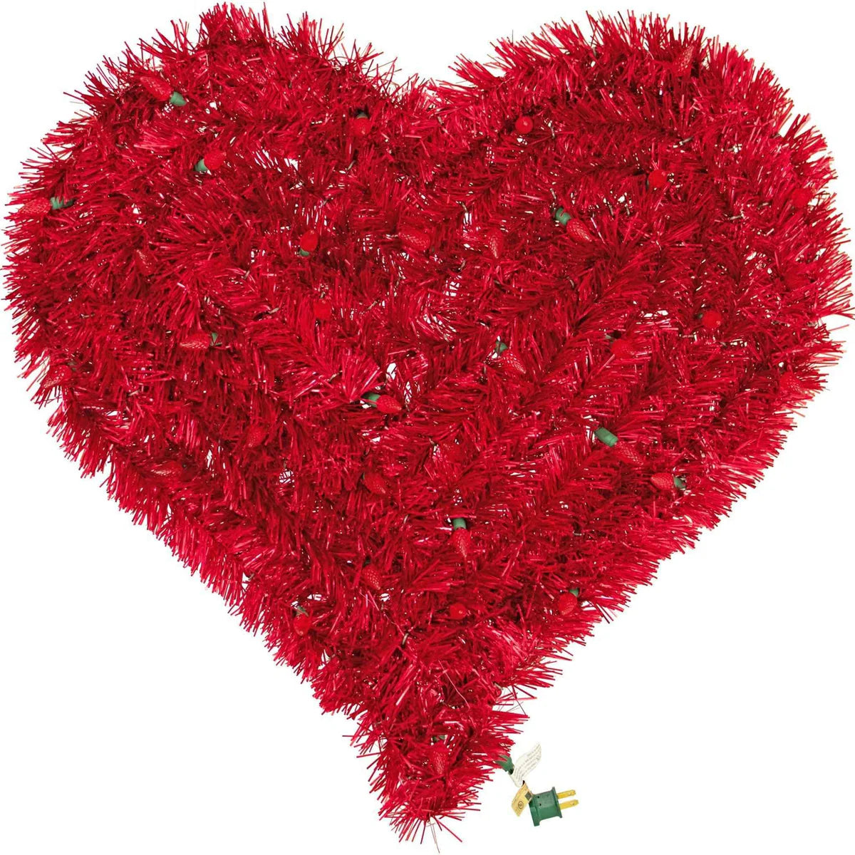 PRE-LIT VALENTINE'S DAY TINSEL HEARTS WITH LIGHTS