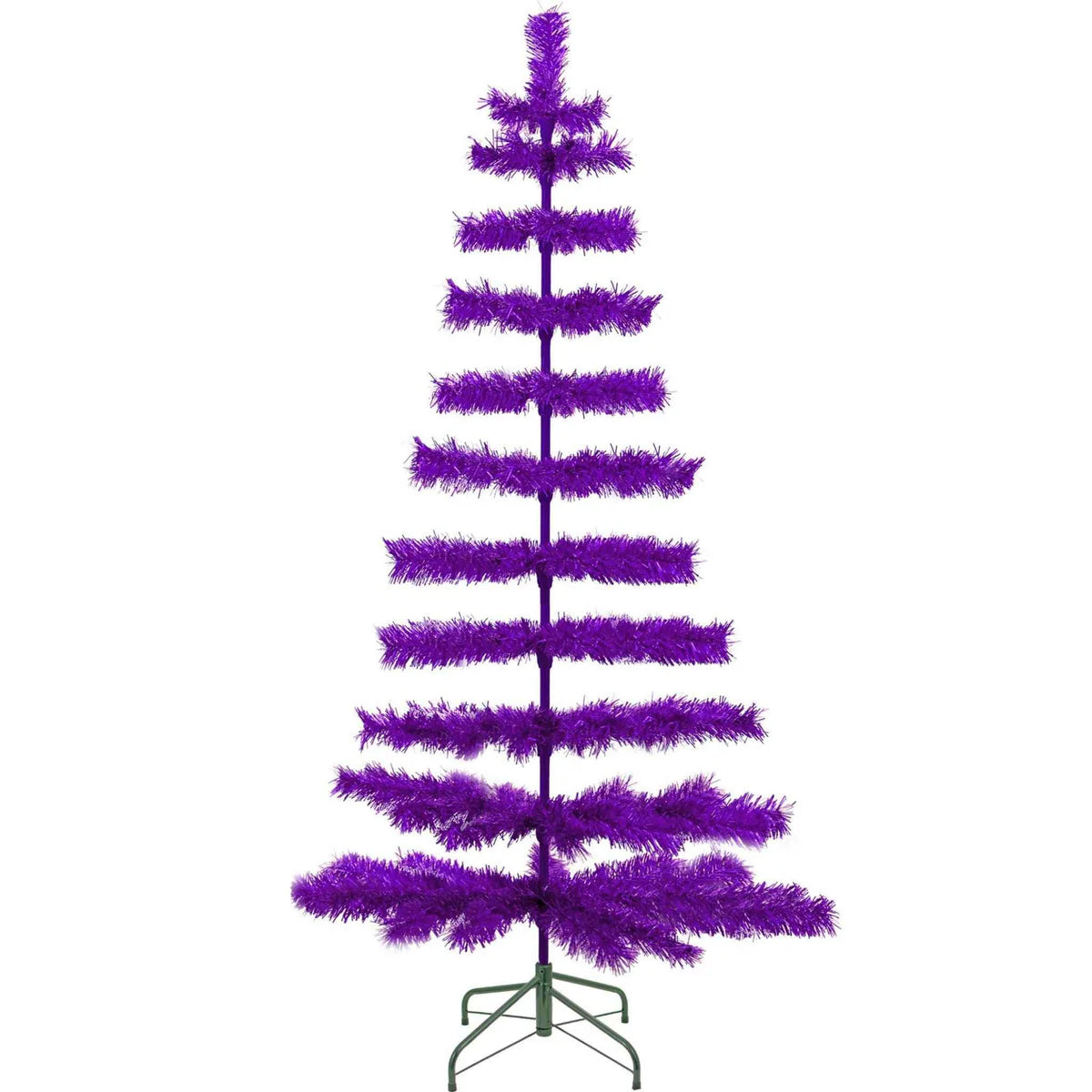 PURPLE TINSEL CHRISTMAS TREE
