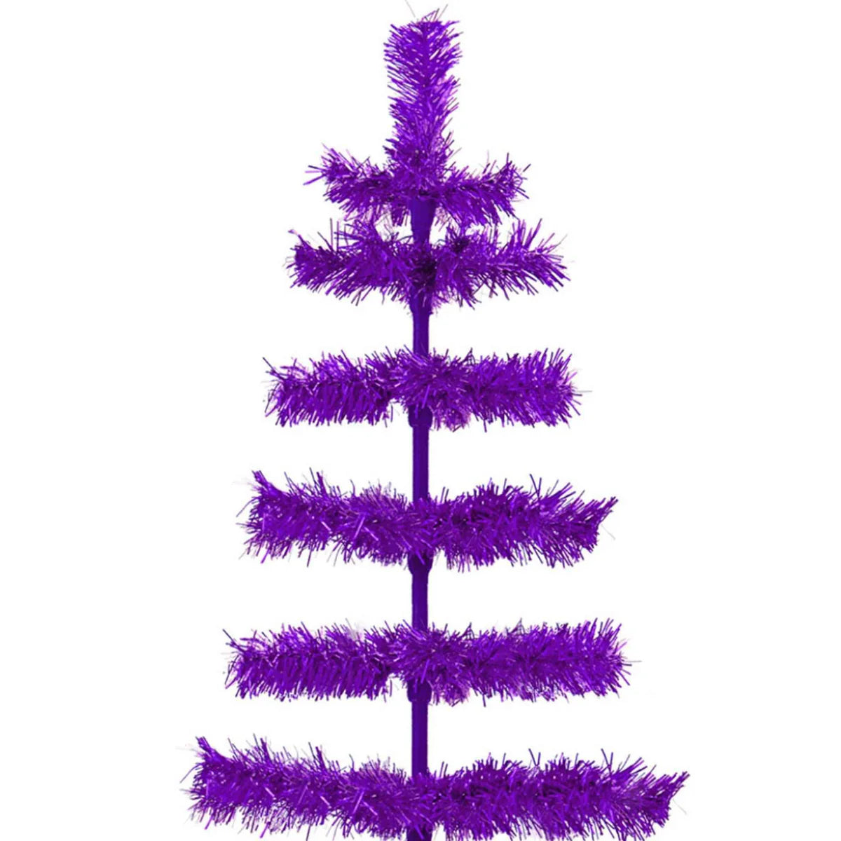PURPLE TINSEL CHRISTMAS TREE