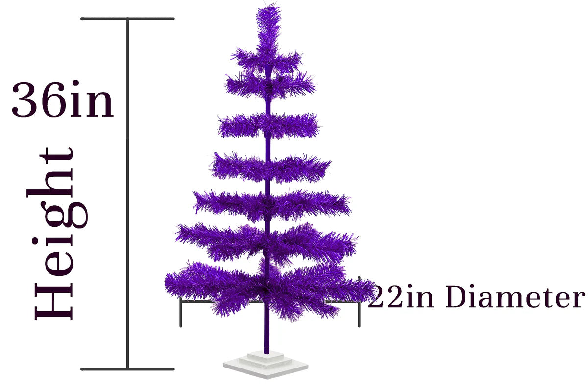 PURPLE TINSEL CHRISTMAS TREE