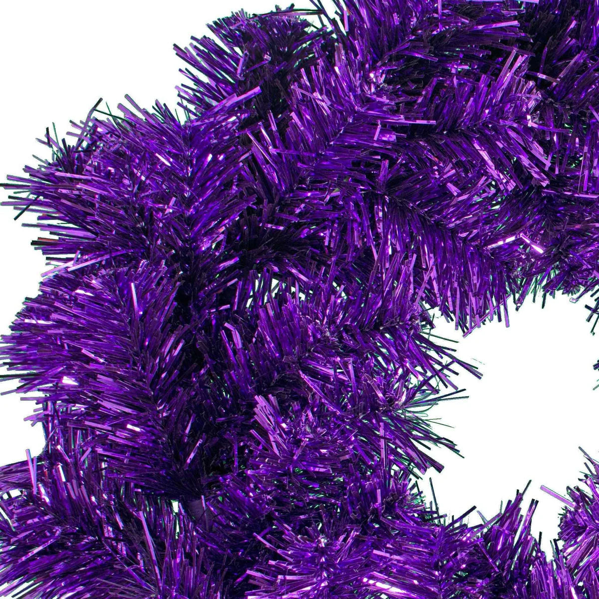 PURPLE TINSEL CHRISTMAS WREATHS