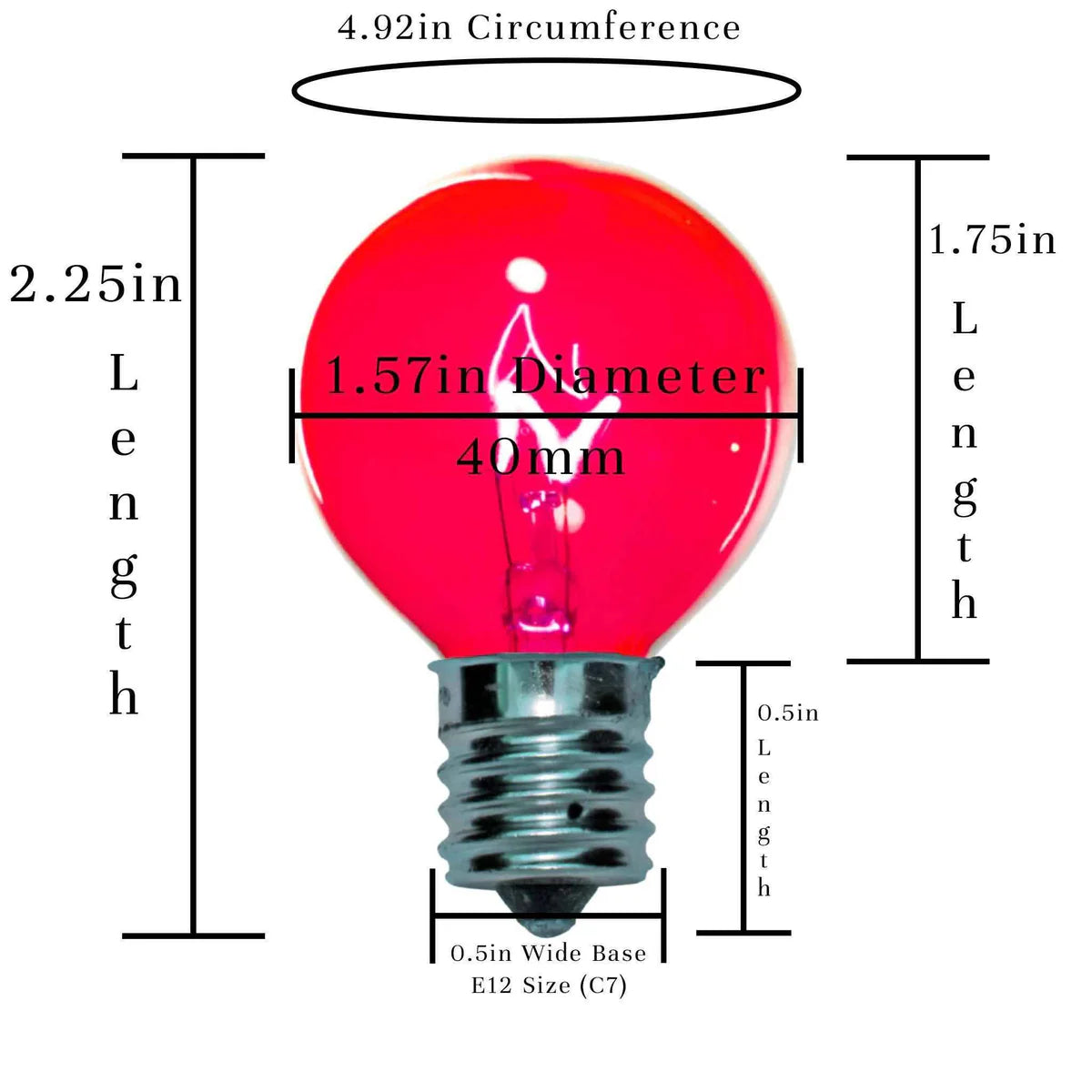RED G40 LIGHT BULBS